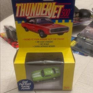 JOHNNY LIGHTNING THUNDERJET 500 PULL BACK 70 CHEVY CAMARO SS LIME GREEN - NIB